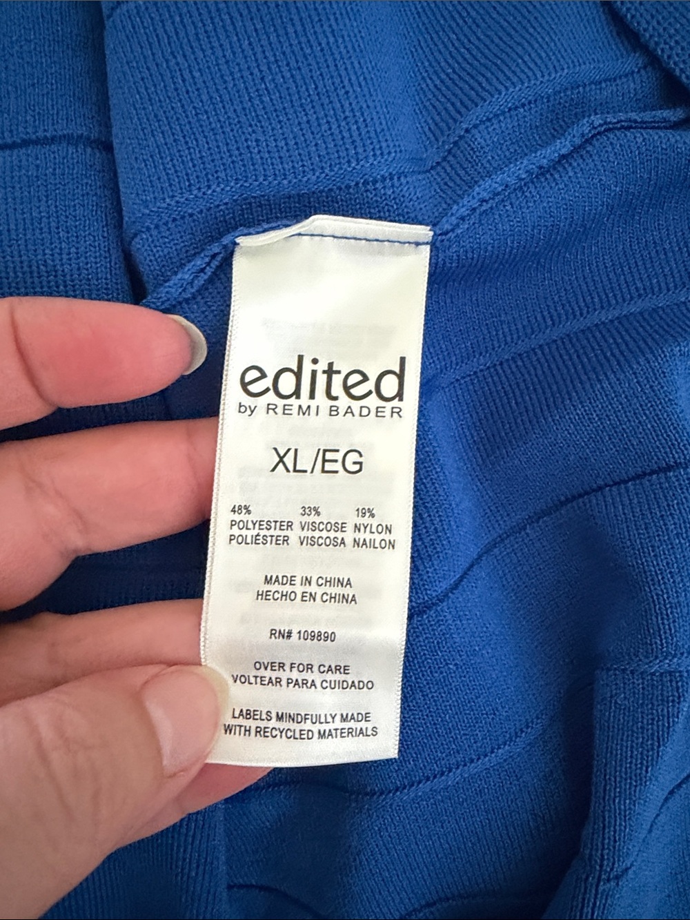 Sleeveless Royal Blue Pleated  Dress - Picture 8 of 8